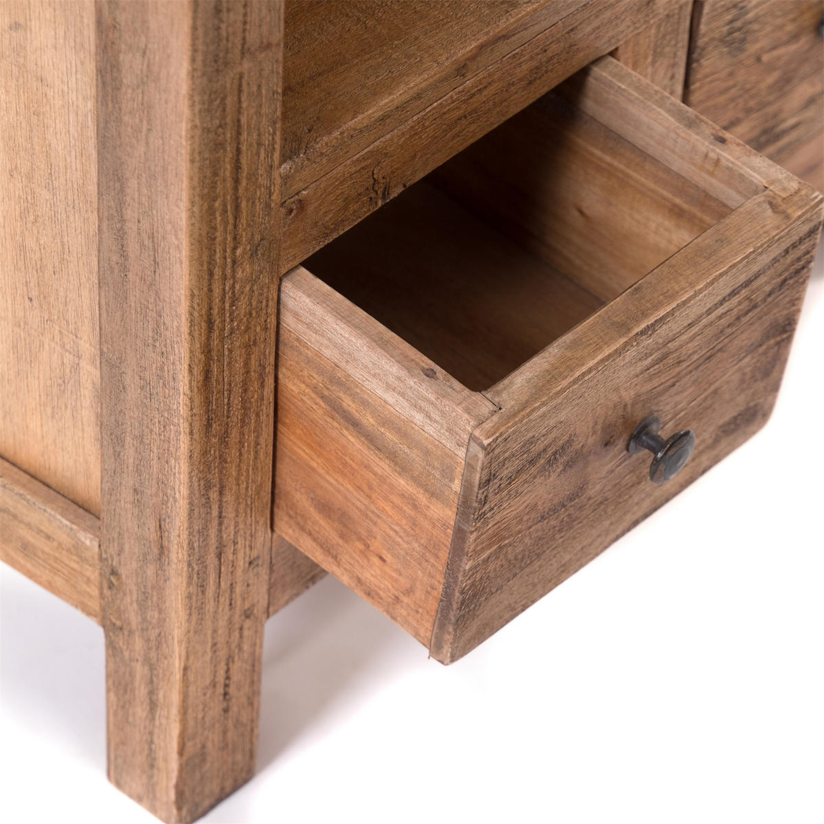 BÜCHERSCHRANK Libros Mahagoni Massivholz, 3 Ebenen, 2 Schubladen naturfarben - Naturfarben, Holz (57/102/26cm) - DESIGN DELIGHTS