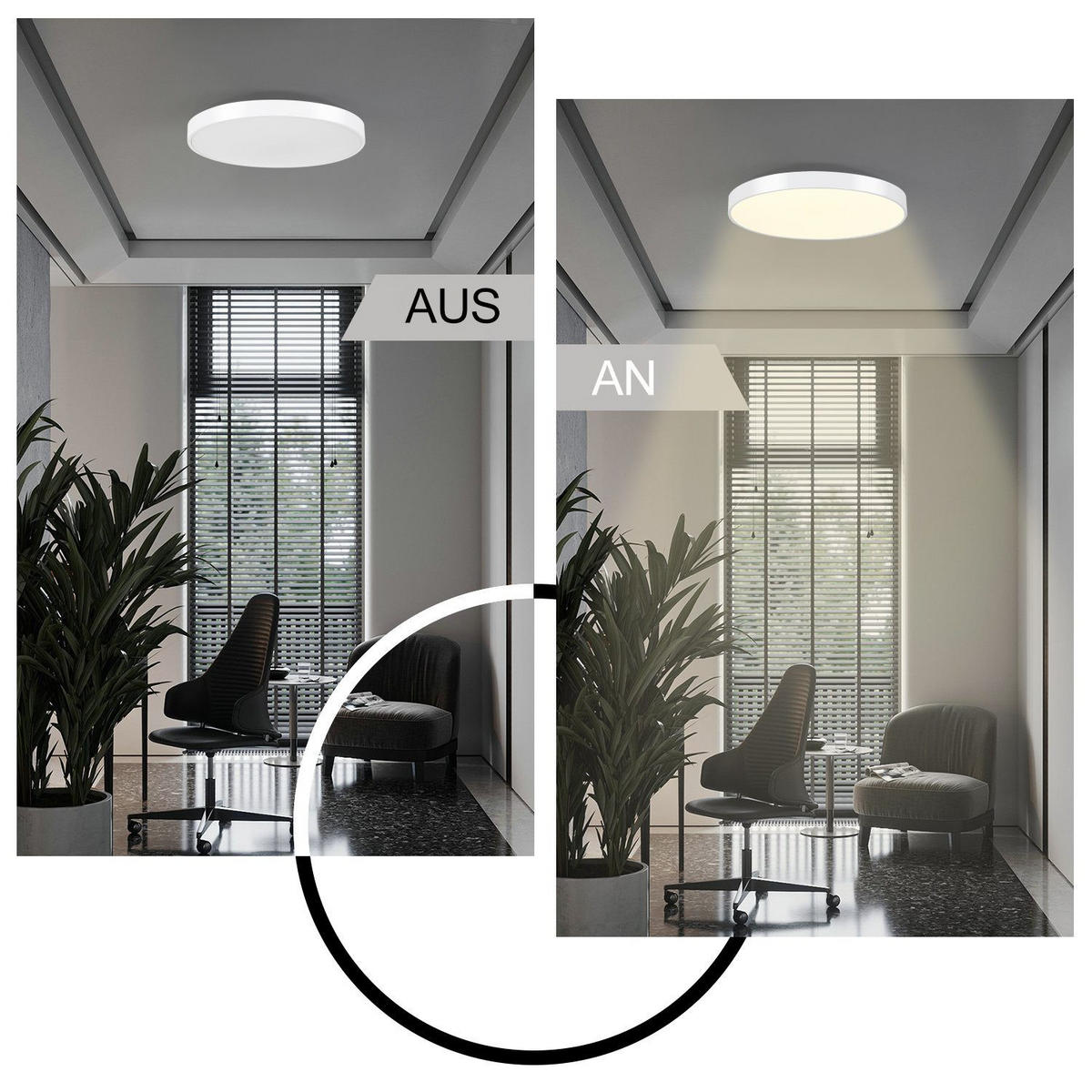LED-DECKENLEUCHTE Lundeen 21/21/5.7cm - Weiß, Kunststoff (21/21/5.7cm) - Nettlife