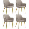 ARMLEHNSTUHL Avane ,55 x 63,5 x 86,5 cm,taupe - Taupe, Textil (55/86.5/63.5cm) - tectake