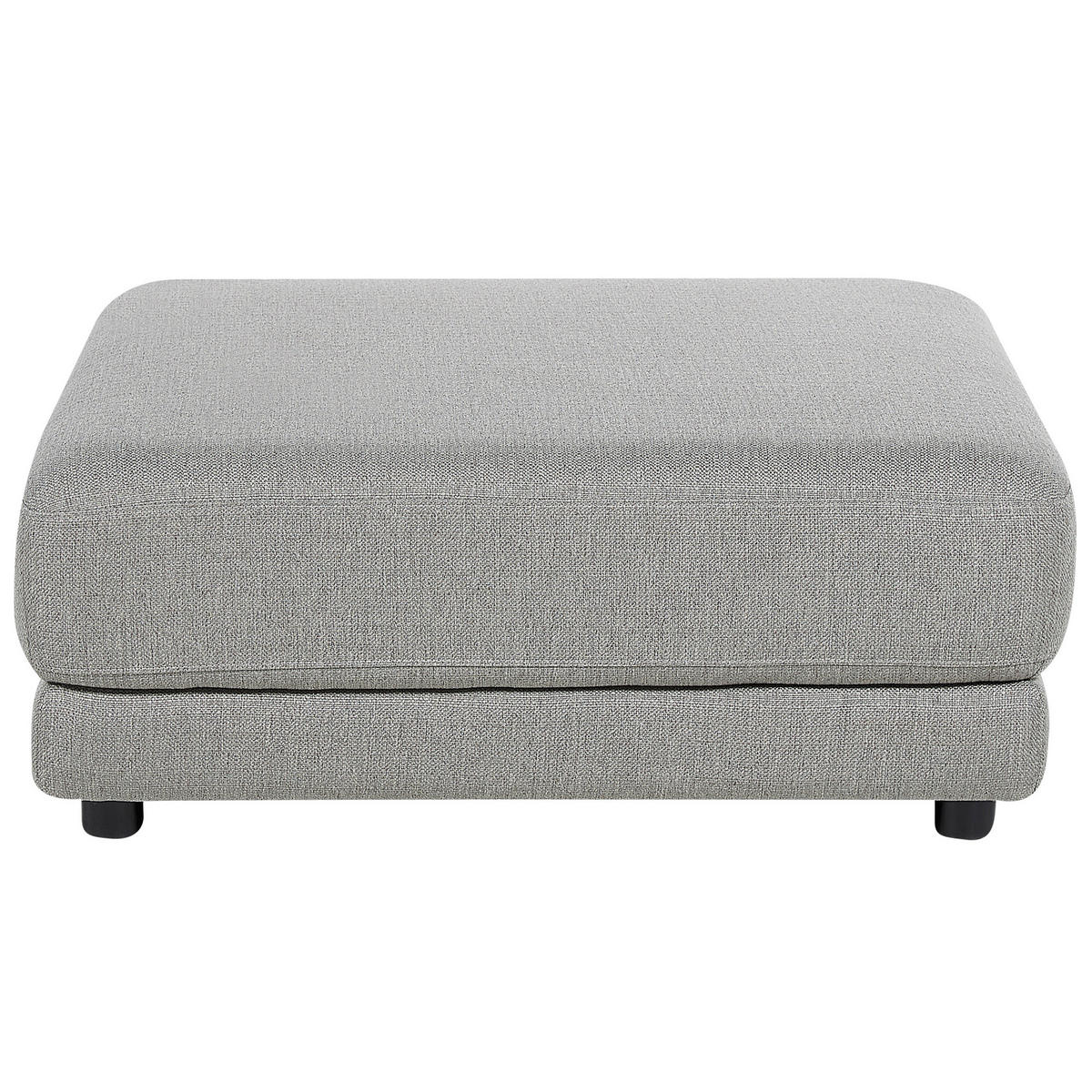 3-SITZER-SOFA hellgrau mit Ottomane Sigtuna - Schwarz/Grau, Textil (300/86/102cm) - Beliani
