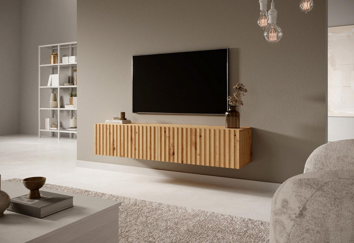 TV-HÄNGEBOARD Telire Eiche 138/30/32 cm - Eiche Artisan, Holzwerkstoff (138.6/30/31.6cm) - Selsey