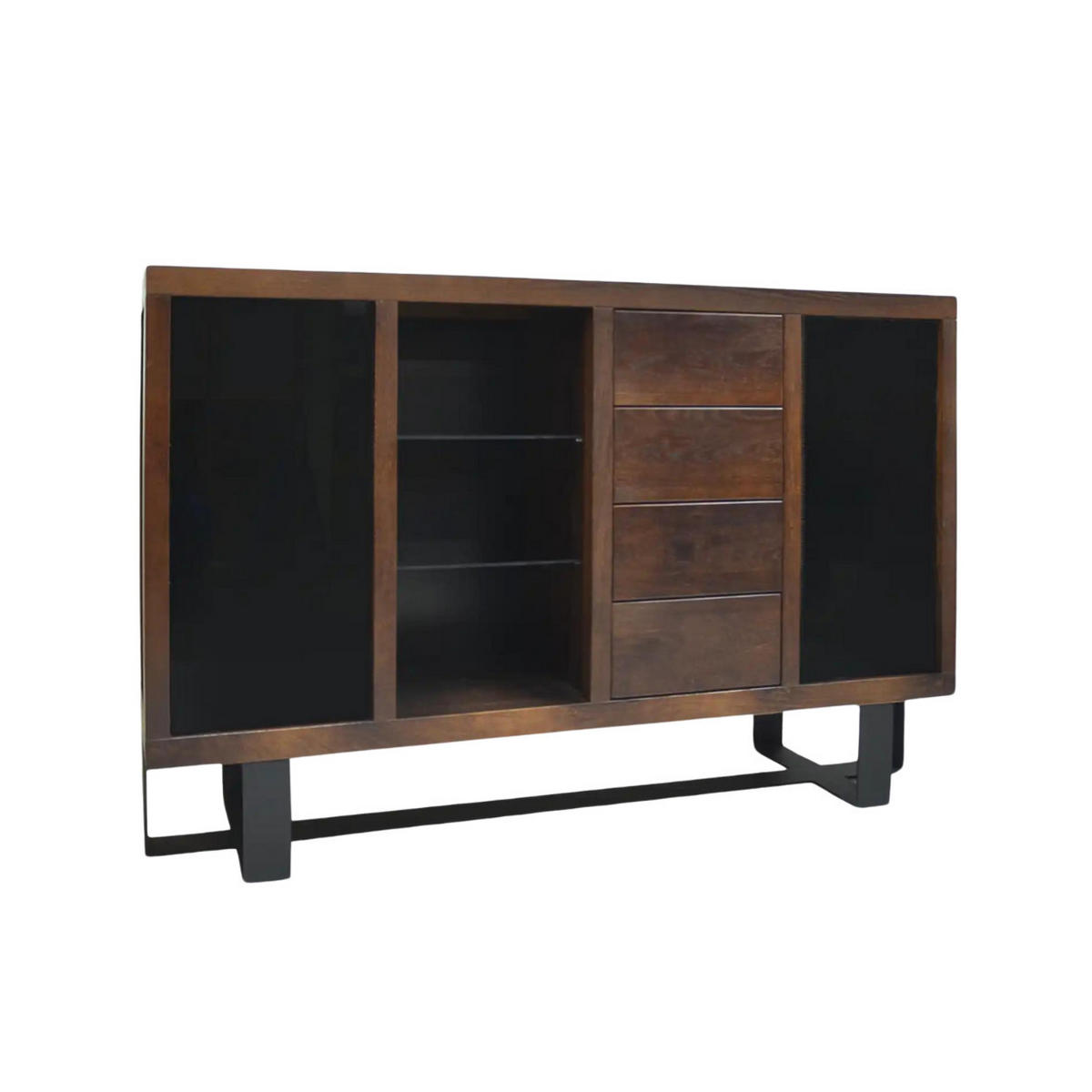 KOMMODE aus Eiche mit Schubladen Regale MOCCA I - Eichefarben, Holz (160/100/40cm) - Rawood Furniture