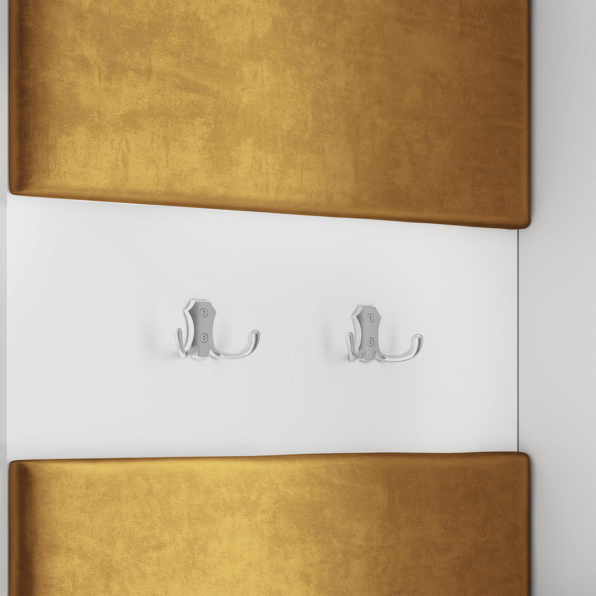 GARDEROBENSCHRANK VIRA 95/181/51 cm Modern Garderobe-Set Weiß - Gelb/Weiß, Holzwerkstoff (95/181/51cm) - MASSENO