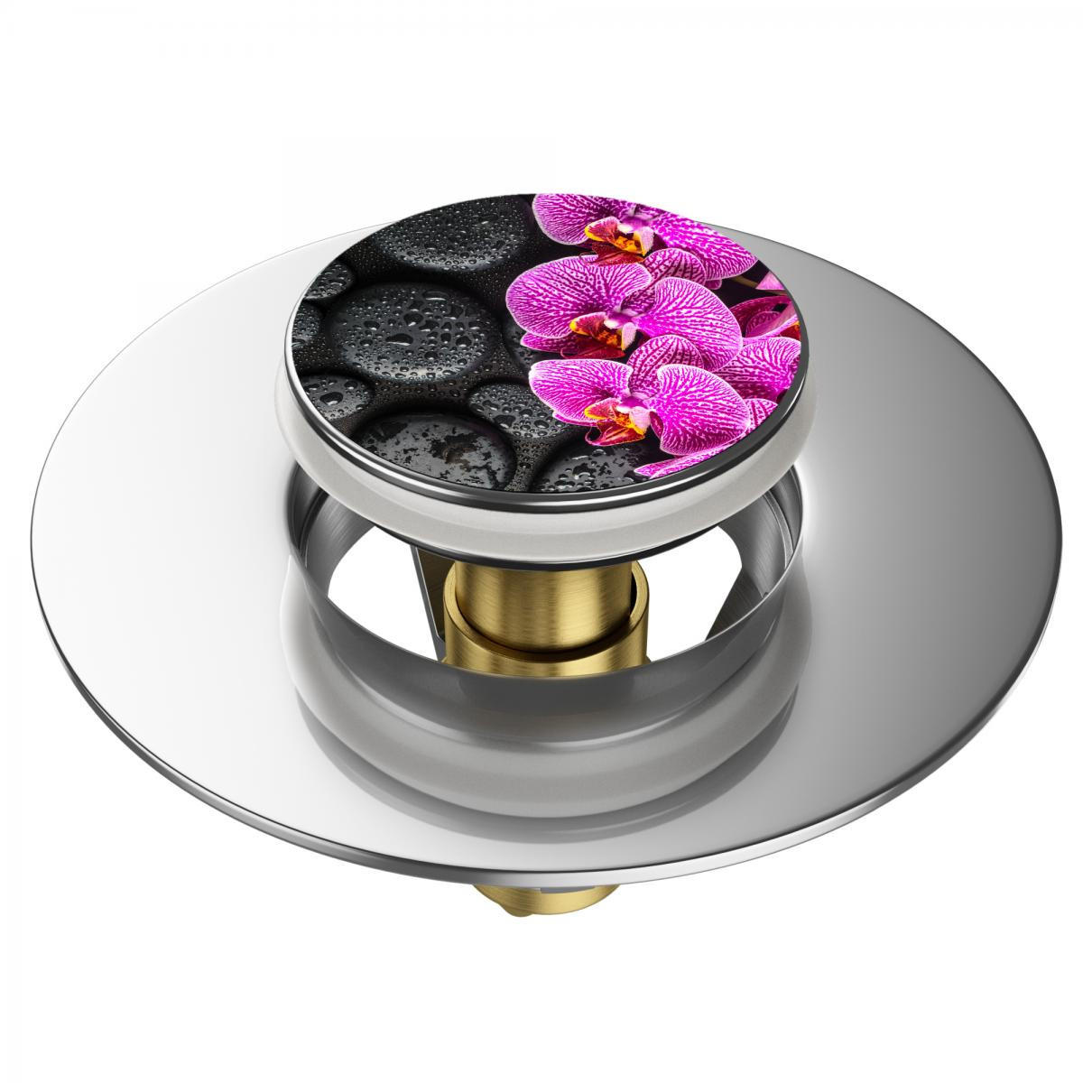 WASCHBECKENSTÖPSEL Pop-Up Madeira - Schwarz, Metall (6/4/5cm) - Sanilo