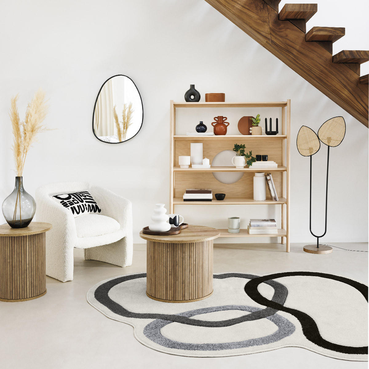SPIEGEL mit Metallrahmen Rosalia 55/1,6/75 cm - Schwarz, Metall (1.6/75/55cm) - Atmosphera Createur d´interieur