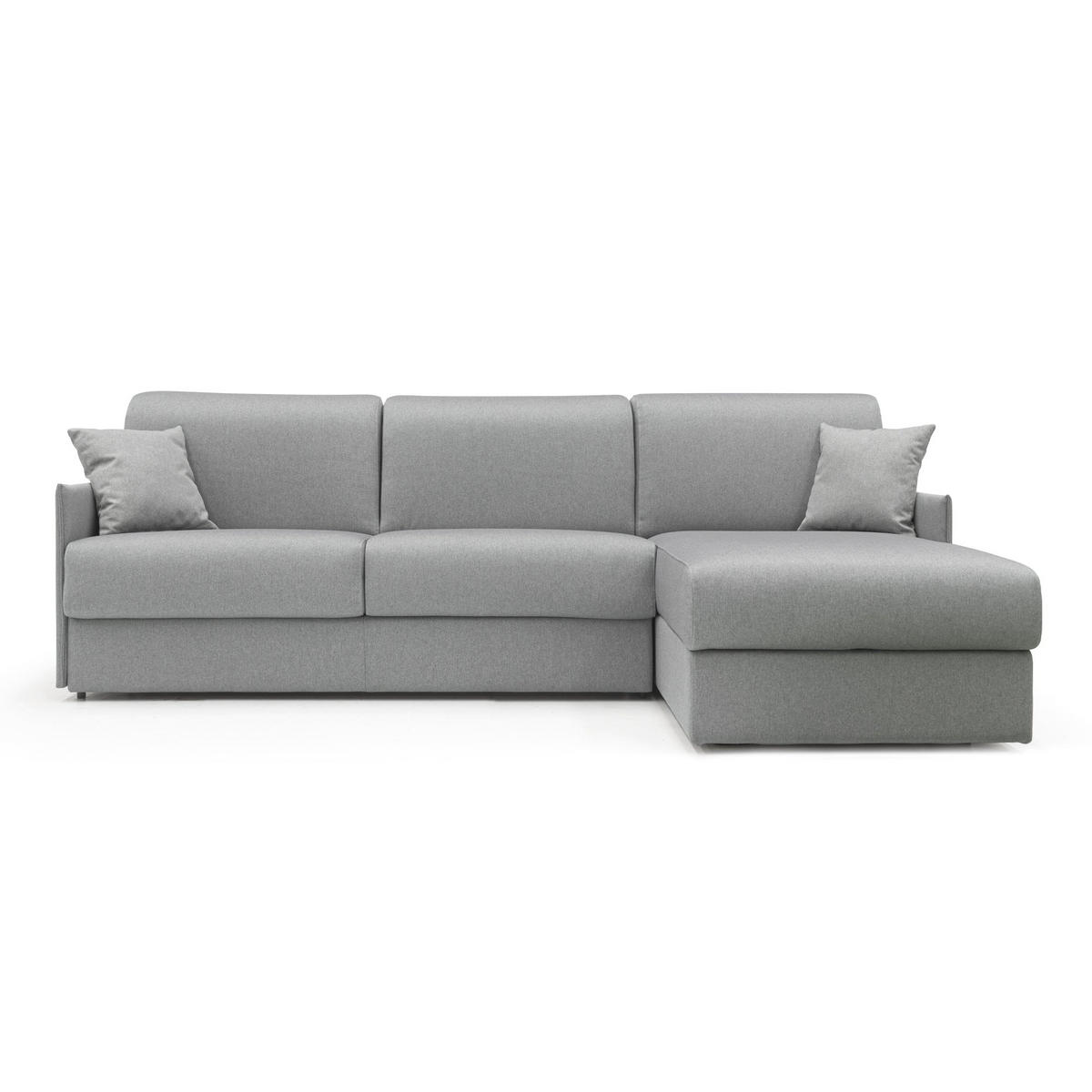 ECKSOFA LINKS Evans - Grau, Textil (232/96cm) - Divani.store