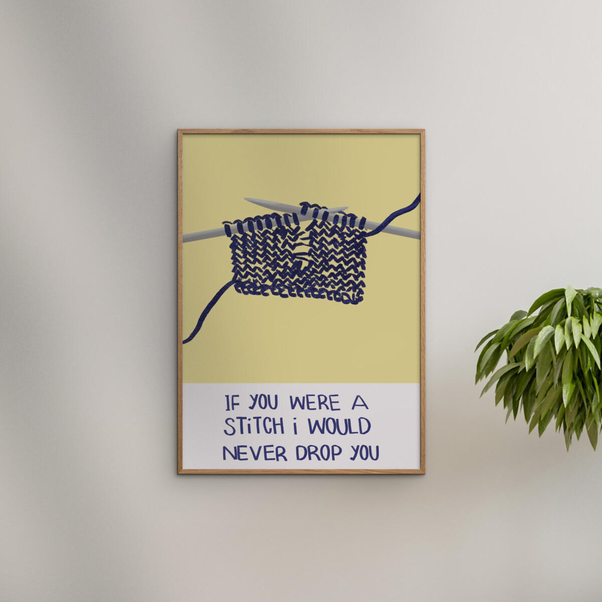 POSTER Charlotte Trudgett - Dropped Stitches - Gelb, Papier (50/70/0.1cm) - Poster&Frame