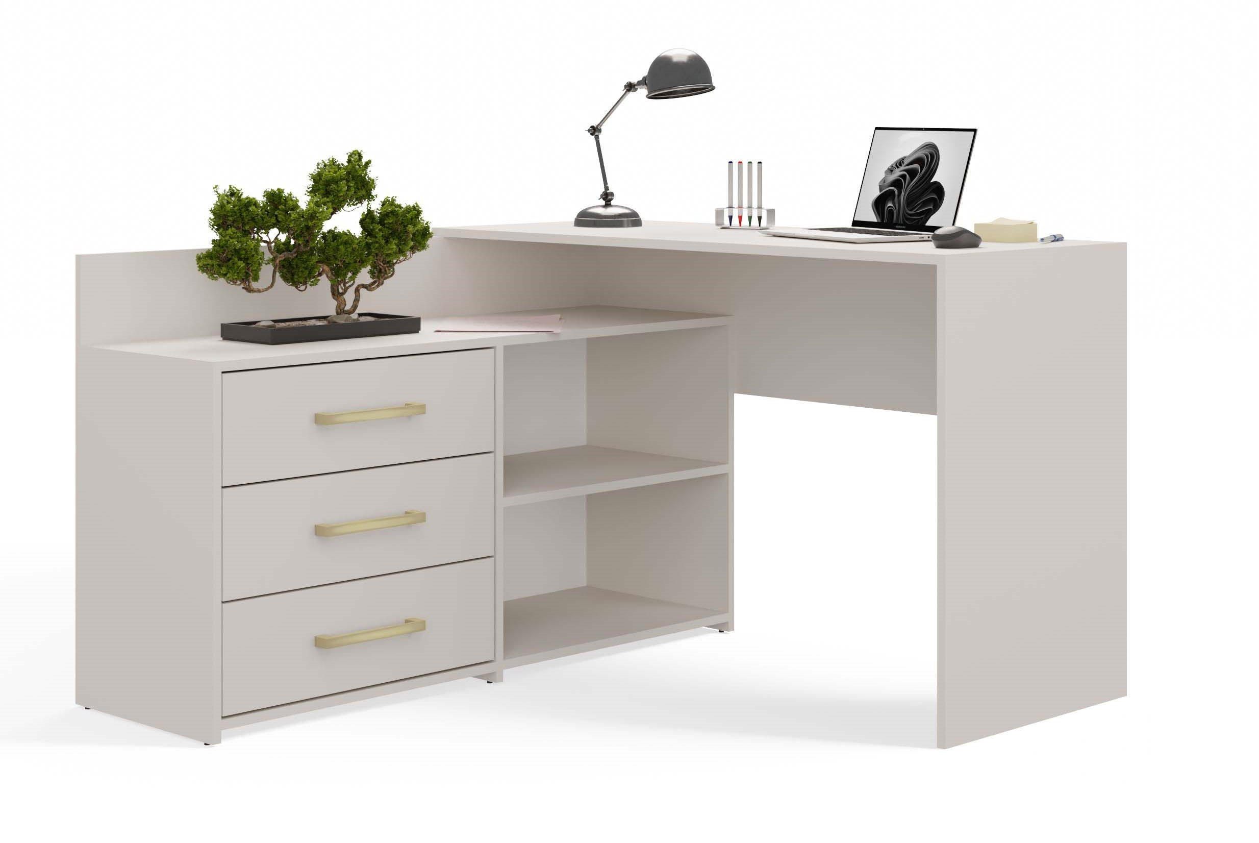 ECKSCHREIBTISCH DANY KASCHMIR BEIGE - Kaschmir, Holzwerkstoff (50/120/76cm) - CDF