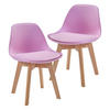 KINDERSTUHL Elvdal - Pink/Naturfarben, Holz/Kunststoff (38/56/33cm) - [en.casa]