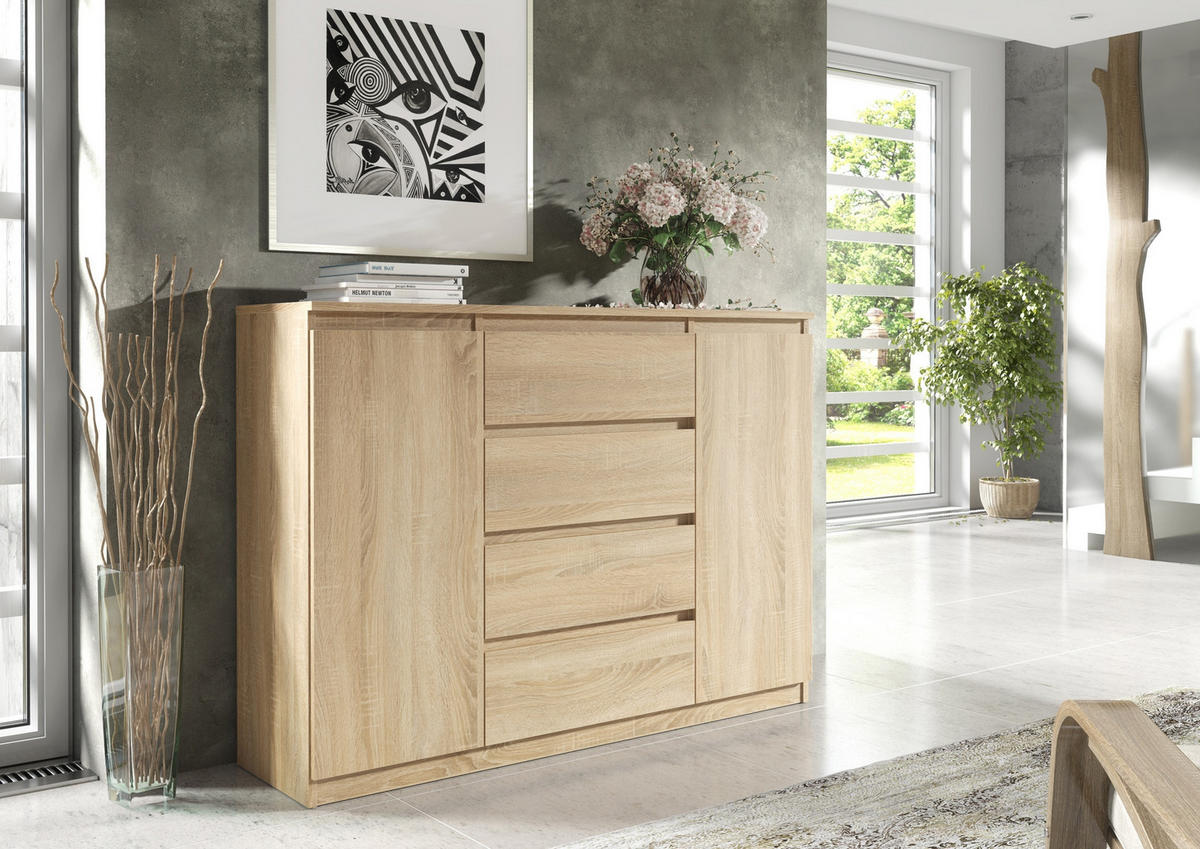 KOMMODE Sonoma 120/102/39 - Sonoma Eiche, Holzwerkstoff (120/102/39cm) - RAUMHIRSCH FURNITURE