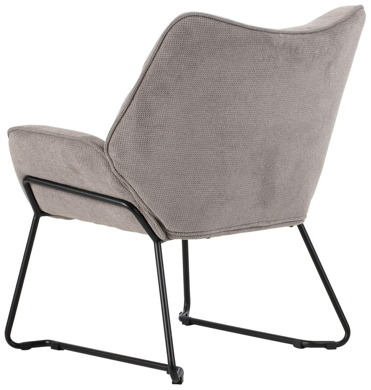 SESSEL Aliano - hellgrau - Schwarz/Grau, Textil/Metall (67/76/73cm) - bene living