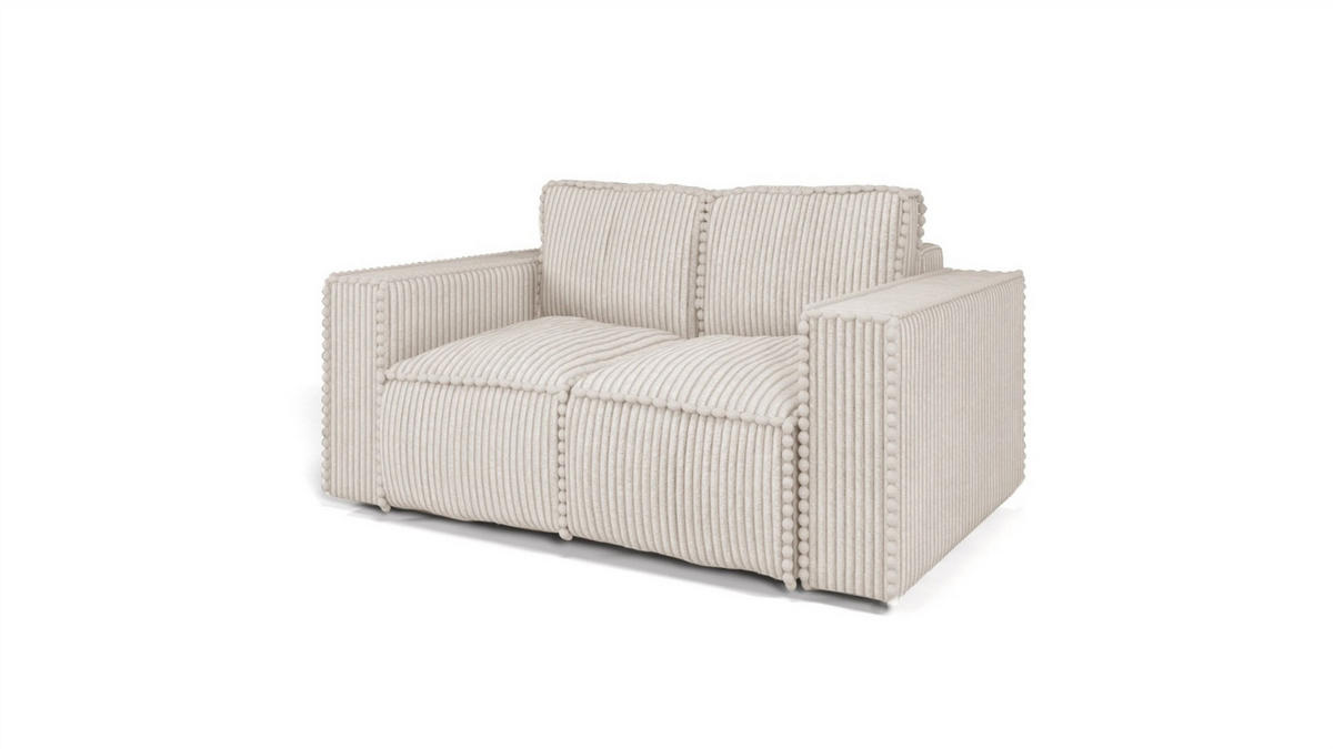 SOFA 2-sitzer Vajana - Creme, Holzwerkstoff/Textil (150/86/102cm) - Fun Möbel