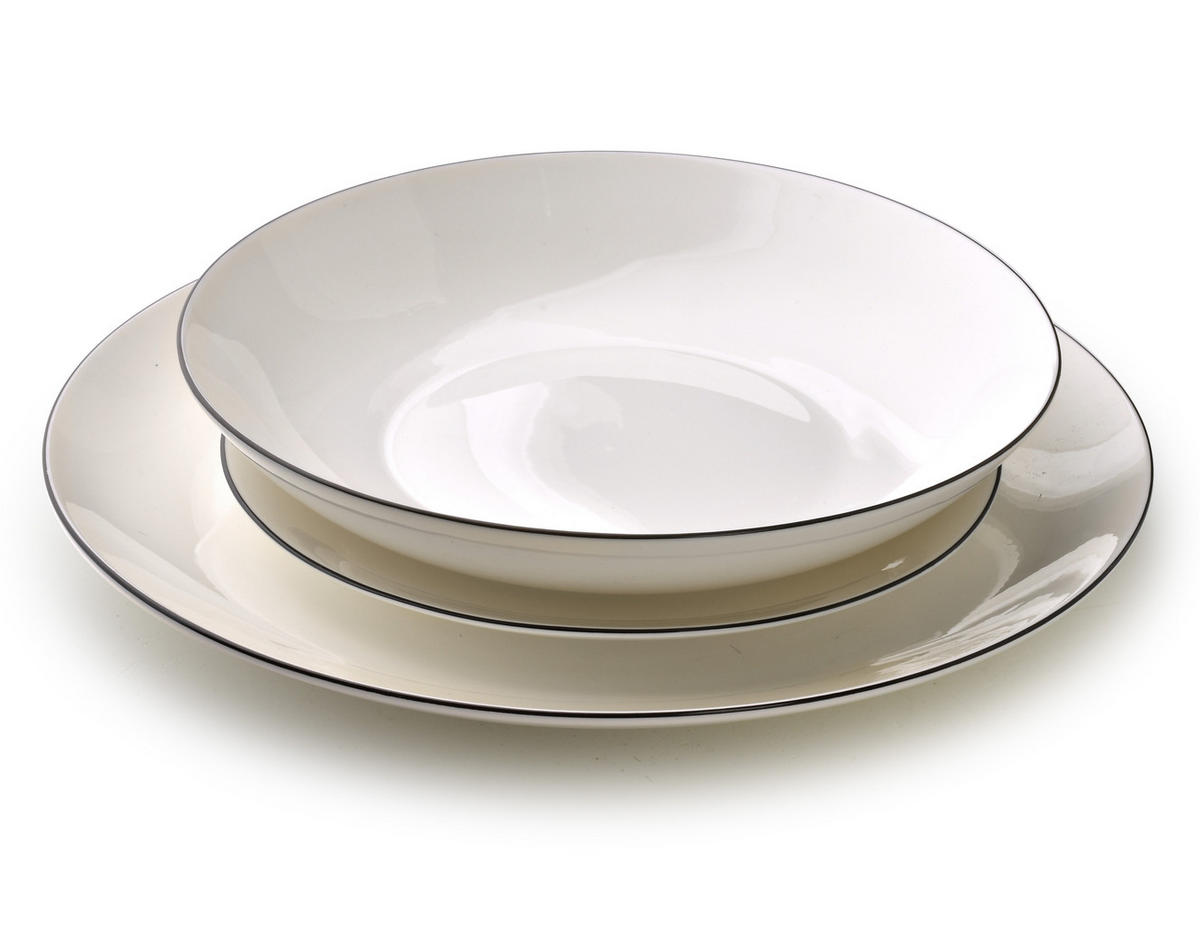 GESCHIRR-SET Lea weiß 18-tlg 27/19/20cm Porzellan - Weiß, Keramik (19/20/27cm) - Mondex