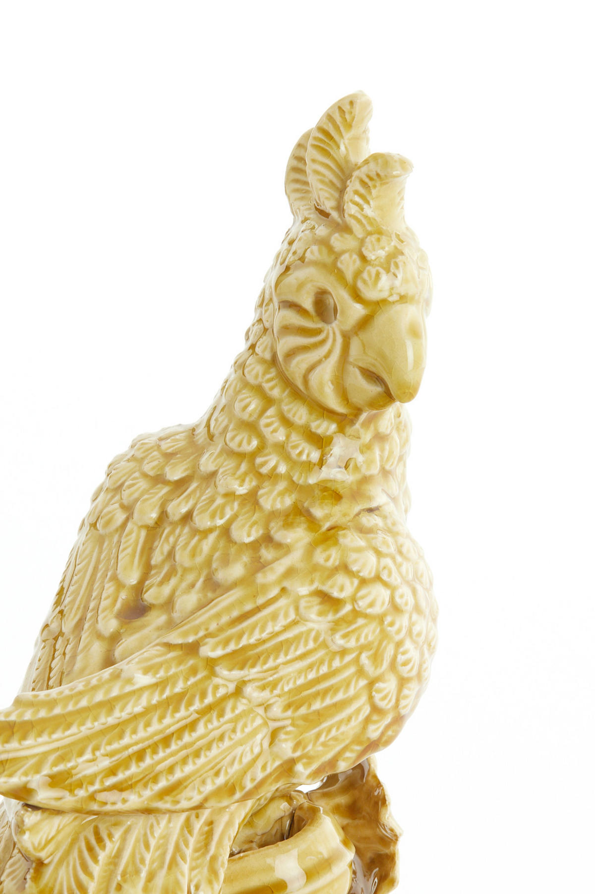 ORNAMENT Vogel Gelb 22,5/14/39 cm - Gelb, Keramik (14/39/22.5cm) - Light & Living