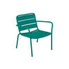 GARTENSESSEL niedrig & stapelbar - Metall - Blau - MIRMANDE von MYLIA - Opal, Metall (67.5/71.5/60cm) - Vente-Unique