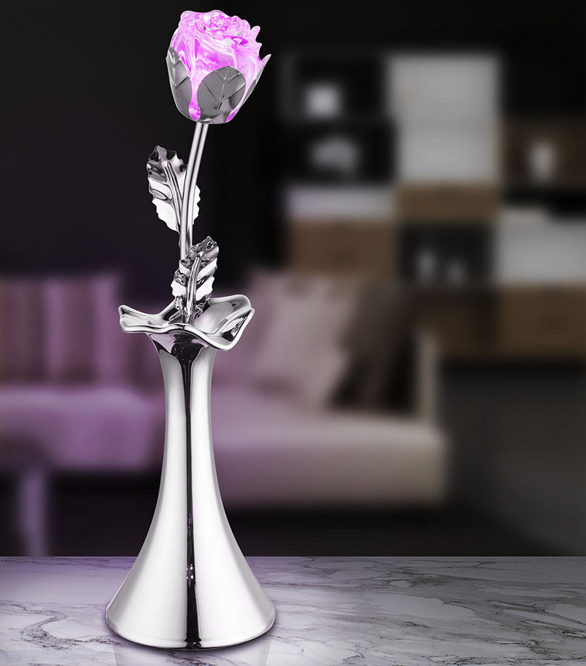 LED TISCHLEUCHTE JIMMY Silber Chrom 2er Set - Silberfarben, Metall (8.2/8.2/29cm) - Globo Lighting