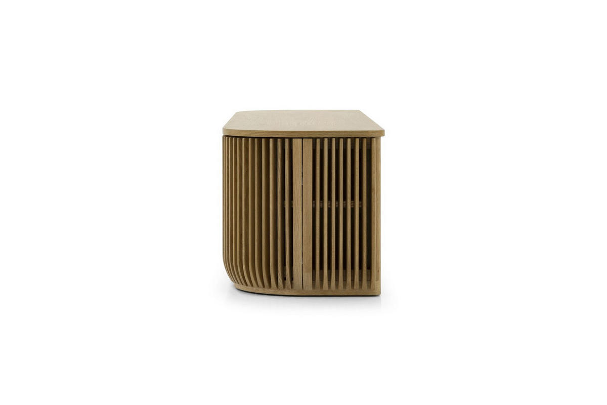 TV-MÖBEL Franz, Natur Massiveiche - Beige, Holz (45/45/175cm) - WOODEK