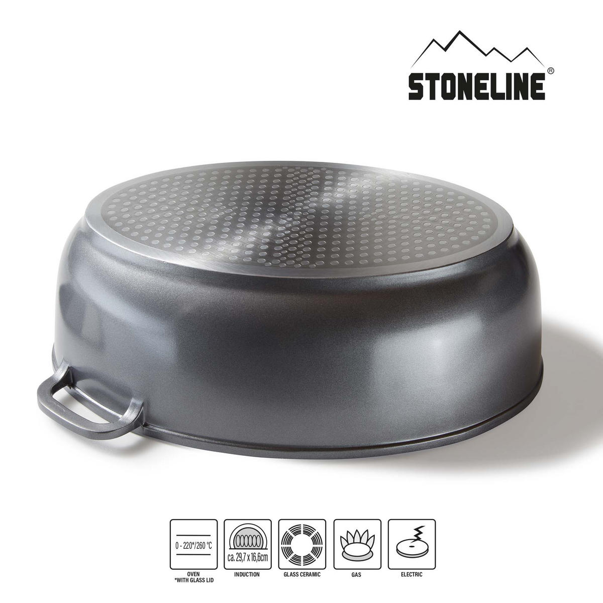 GOURMET BRÄTER - Grau, Metall (38/26/12.9cm) - Stoneline