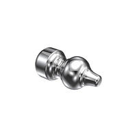 ENDSTÜCKE FÜR GARDINENSTANGEN 28 mm Ø, Rondo Chrom, Packung 2 Stück - Chromfarben, Kunststoff (8.8/4.3/4.3cm) - INTERDECO