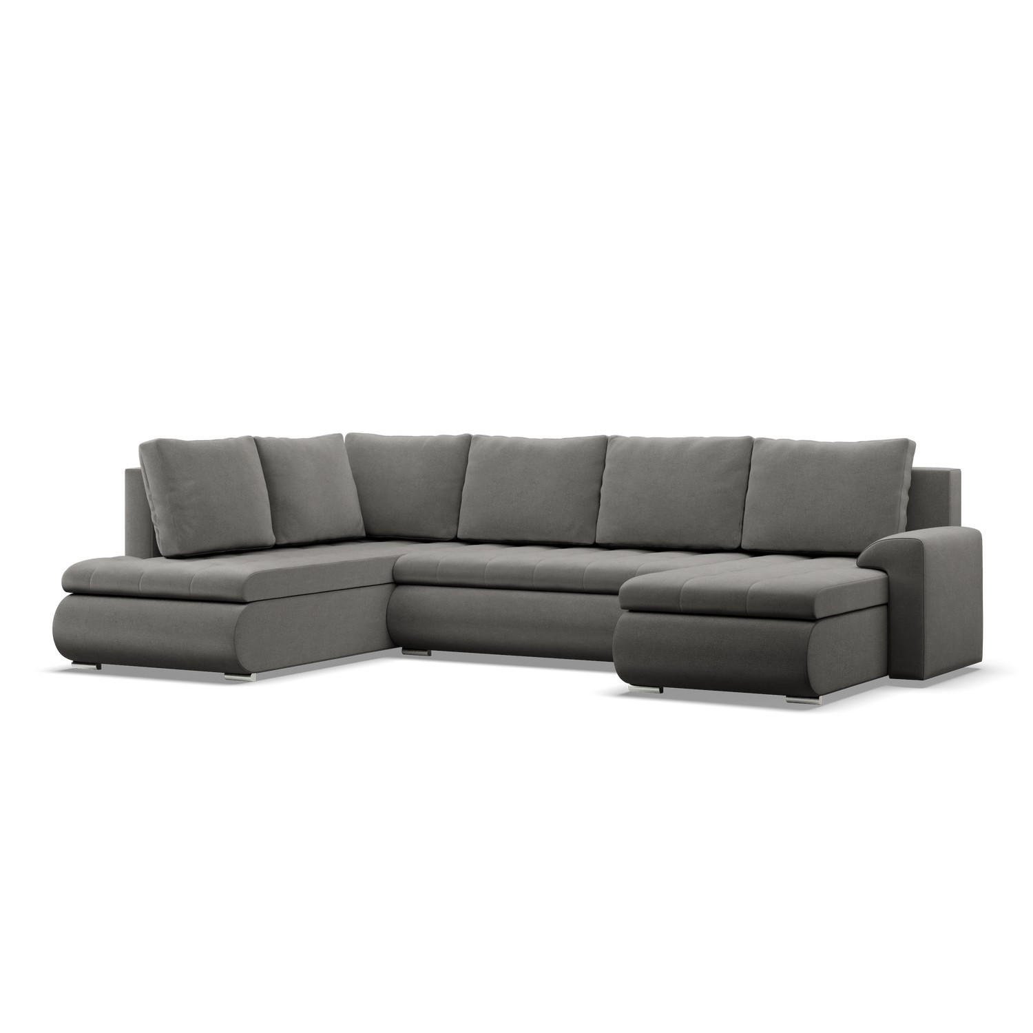 XXXLutz U-Sofa Hellgrau 300x89x200 cm