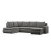 U-SOFA MIT SCHLAFFUNKTION FORESTA, Hellgrau - Hellgrau, Textil (300/89/200cm)