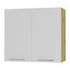 KÜCHENHÄNGESCHRANK Kvantum W3/80 Weiß Matt / Eiche Artisan Matt 80 / 32,5 / 72cm - Eiche Artisan/Weiß, Holz/Holzwerkstoff (80/72/32.5cm) - Feldmann-Wohnen