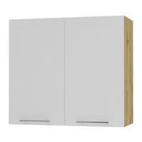 KÜCHENHÄNGESCHRANK Kvantum W3/80 Weiß Matt / Eiche Artisan Matt 80 / 32,5 / 72cm - Eiche Artisan/Weiß, Holz/Holzwerkstoff (80/72/32.5cm) - Feldmann-Wohnen