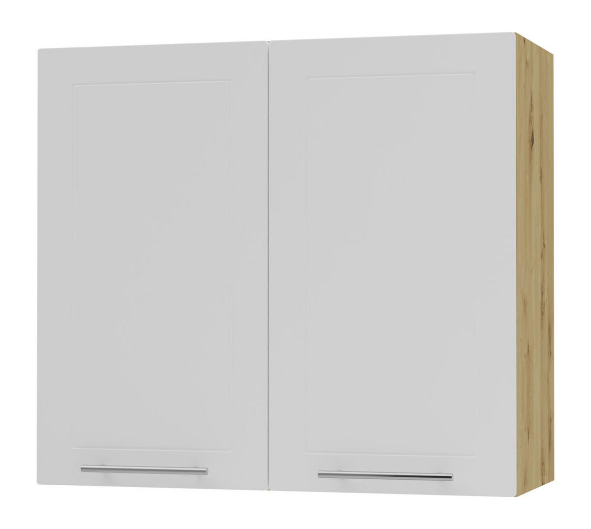 KÜCHENHÄNGESCHRANK Kvantum W3/80 Weiß Matt / Eiche Artisan Matt 80 / 32,5 / 72cm - Eiche Artisan/Weiß, Holz/Holzwerkstoff (80/72/32.5cm) - Feldmann-Wohnen