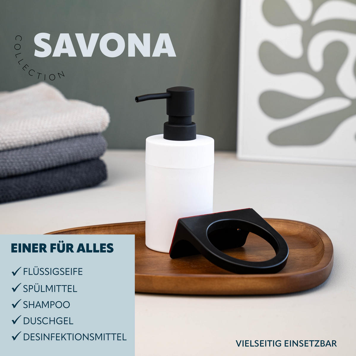 SEIFENSPENDER SAVONA Softtouch, weiß, rund - Weiß, Kunststoff (9/16/10.5cm) - bremermann