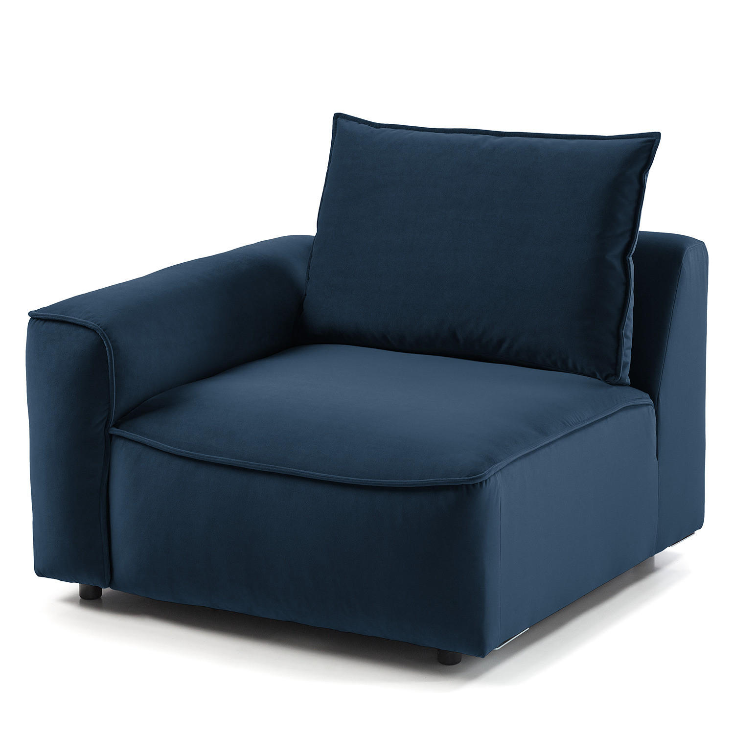 MODULSESSEL - Dunkelgrau, Holz/Textil (104/82/99cm) - home24