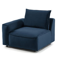 MODULSESSEL - Dunkelgrau, Holz/Textil (104/82/99cm) - home24