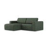 ECKSOFA Links Strukturstoff Stoff Grün - Blau/Schwarz, Kunststoff/Textil (167/224cm) - Makamii