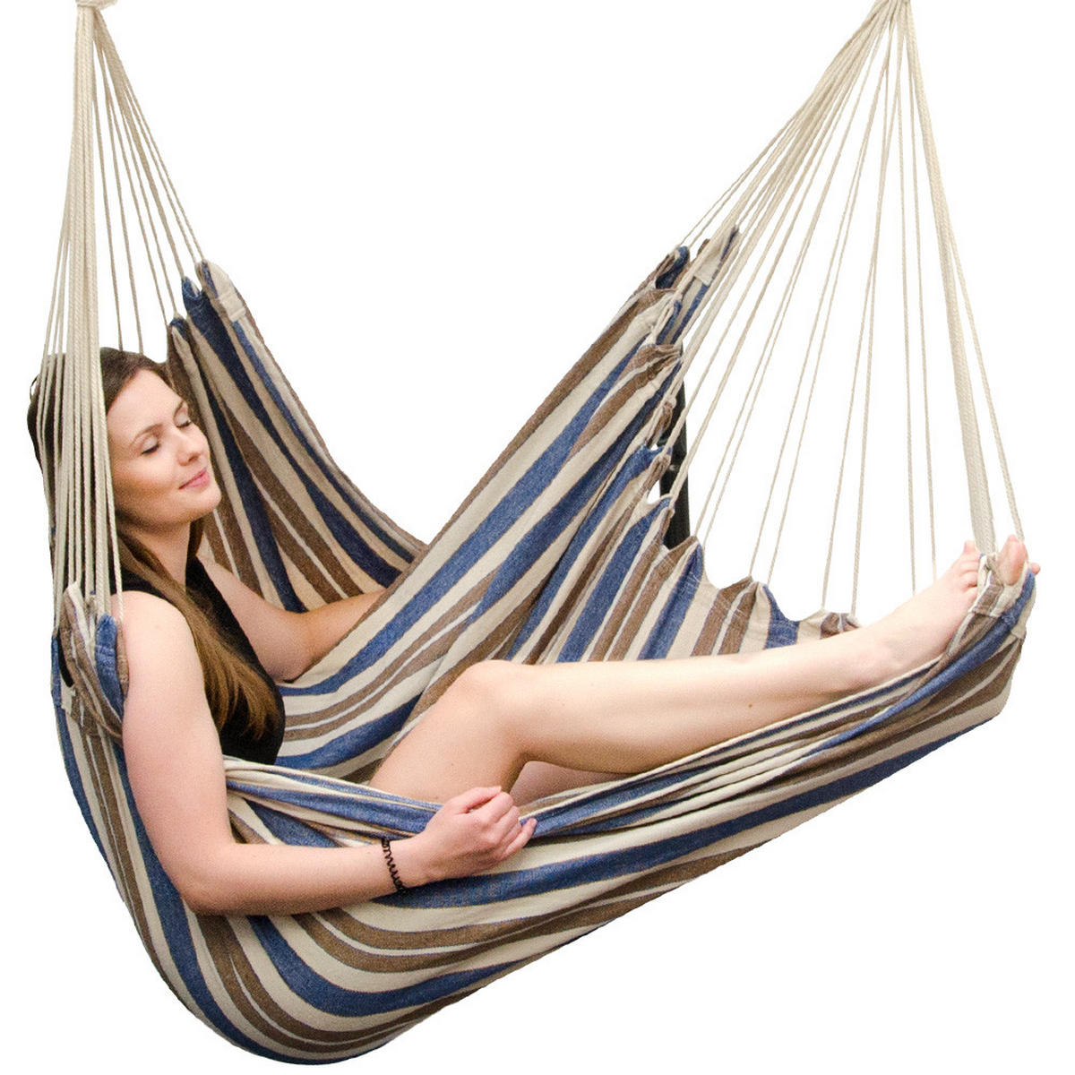 XXL-HÄNGESESSEL bis 150kg, 185/130 cm Multicolor - Multicolor, Textil (130/155/185cm) - Amanka