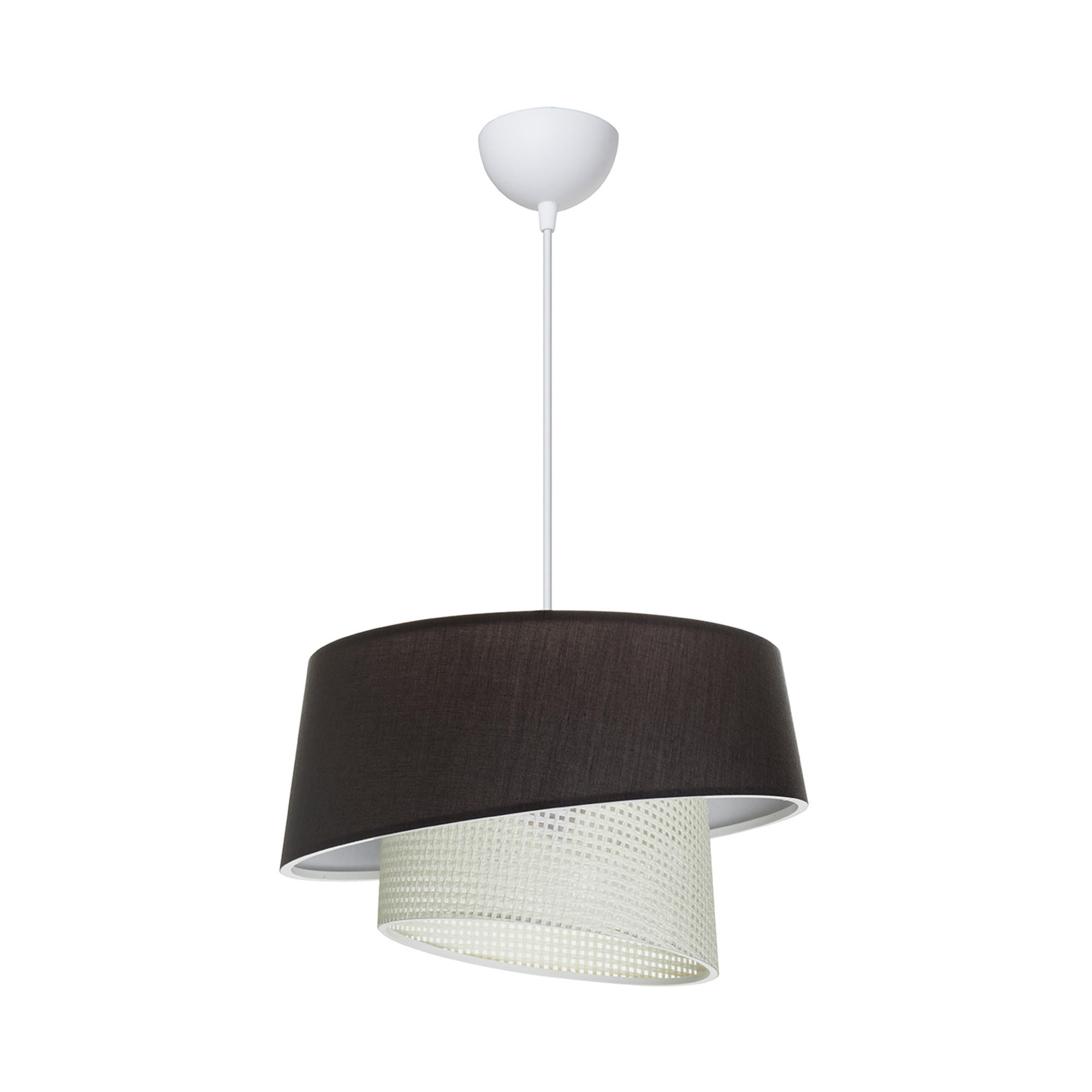 HÄNGELEUCHTE Wigan - Dunkelgrau/Weiß, Kunststoff/Textil (34/34/65cm) - lux.pro