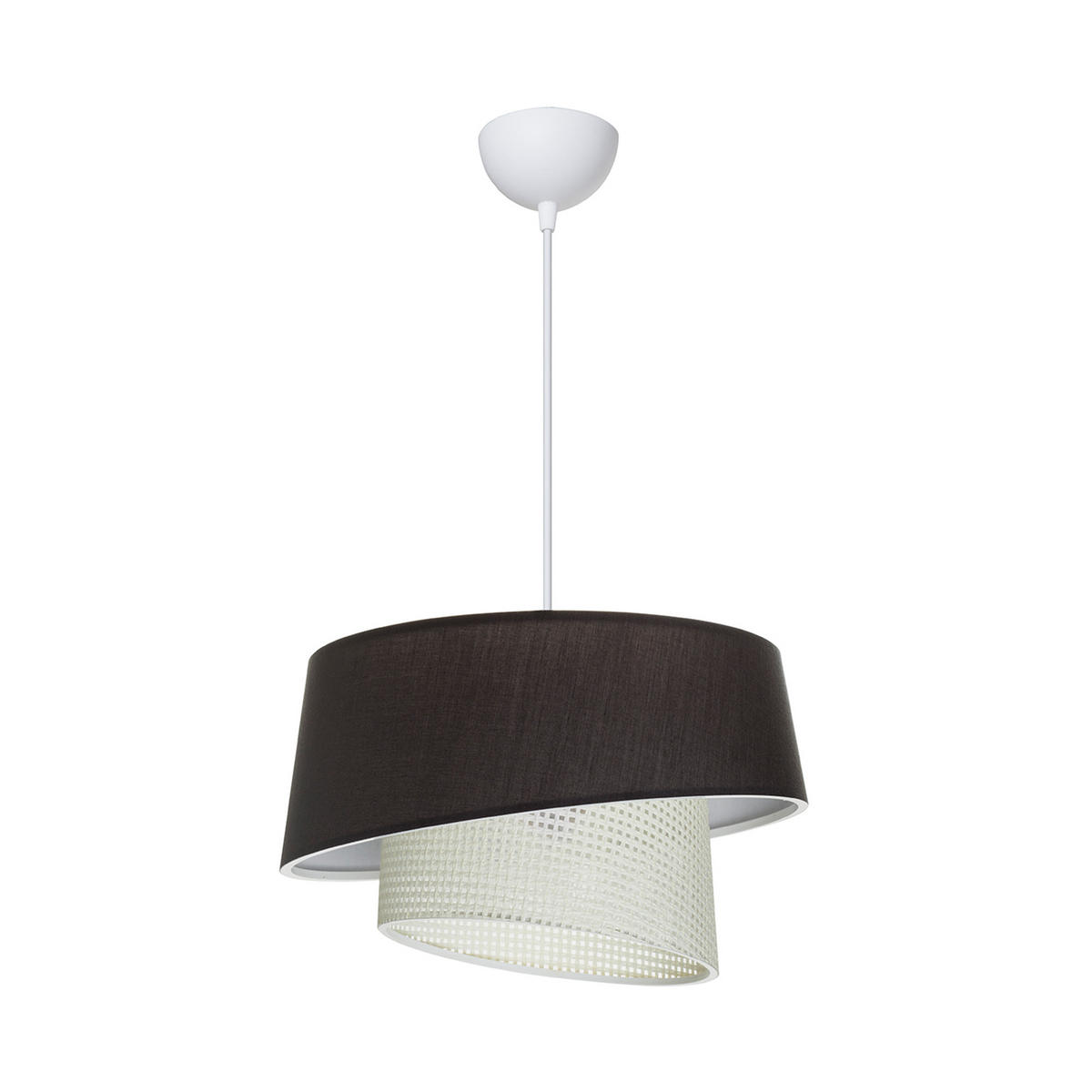 HÄNGELEUCHTE Wigan - Dunkelgrau/Weiß, Kunststoff/Textil (34/34/65cm) - lux.pro