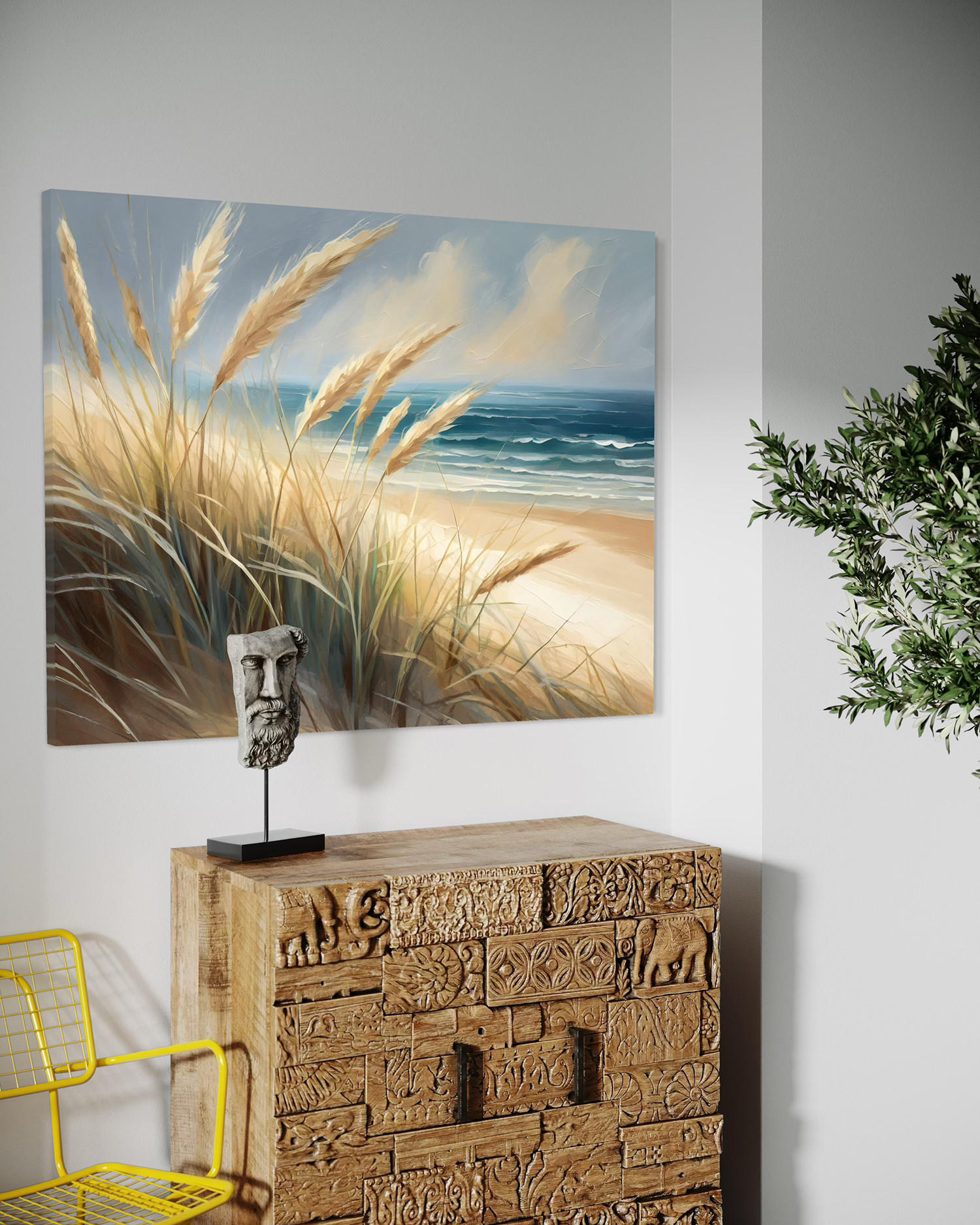 WANDBILD meer strand natur - Beige, Textil (60/40cm) - Feeby