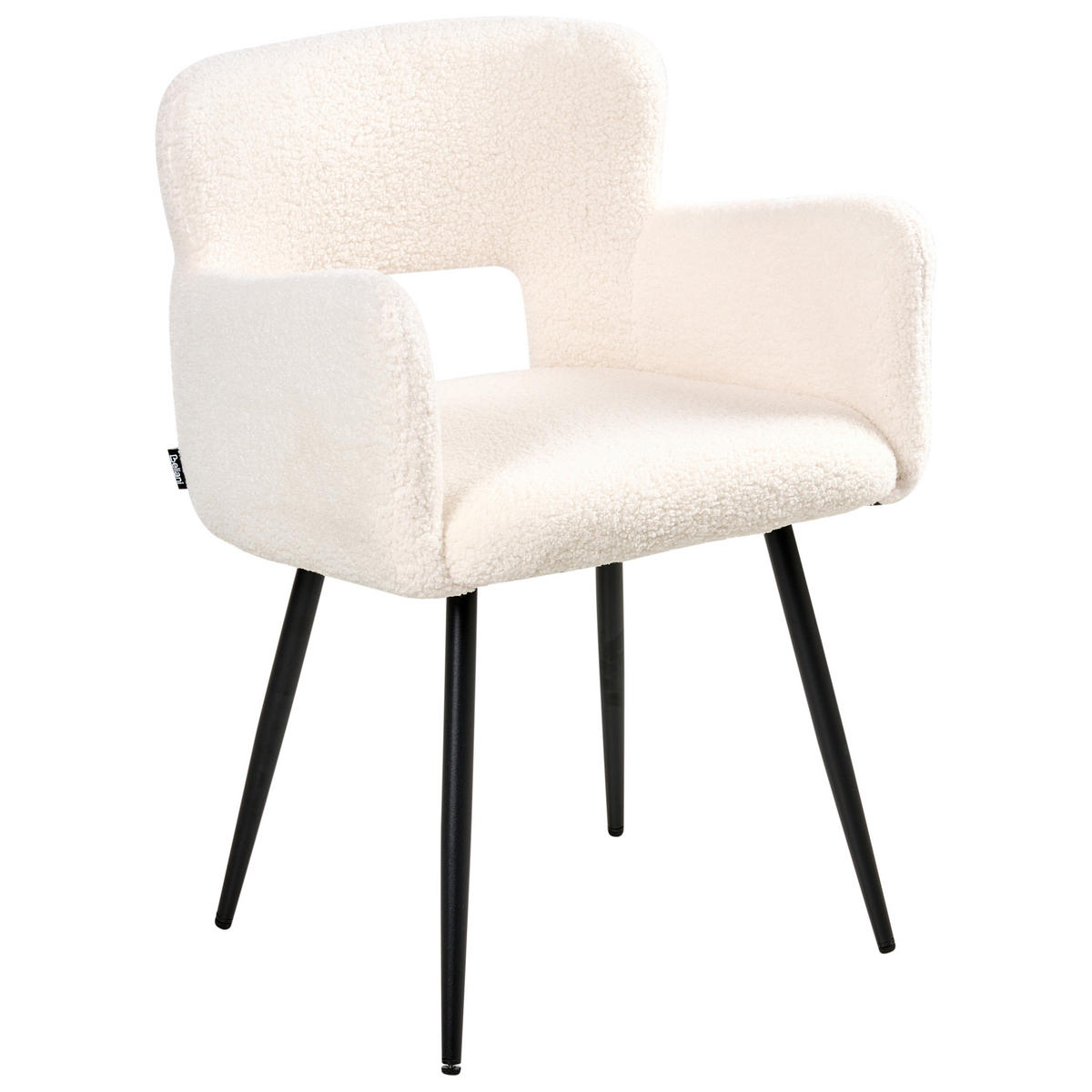 JÍDELNÍ ŽIDLE sada 2 ks Sametová látka Bílá Sanilac - krémová, kov/textil (54/76/50cm) - Beliani