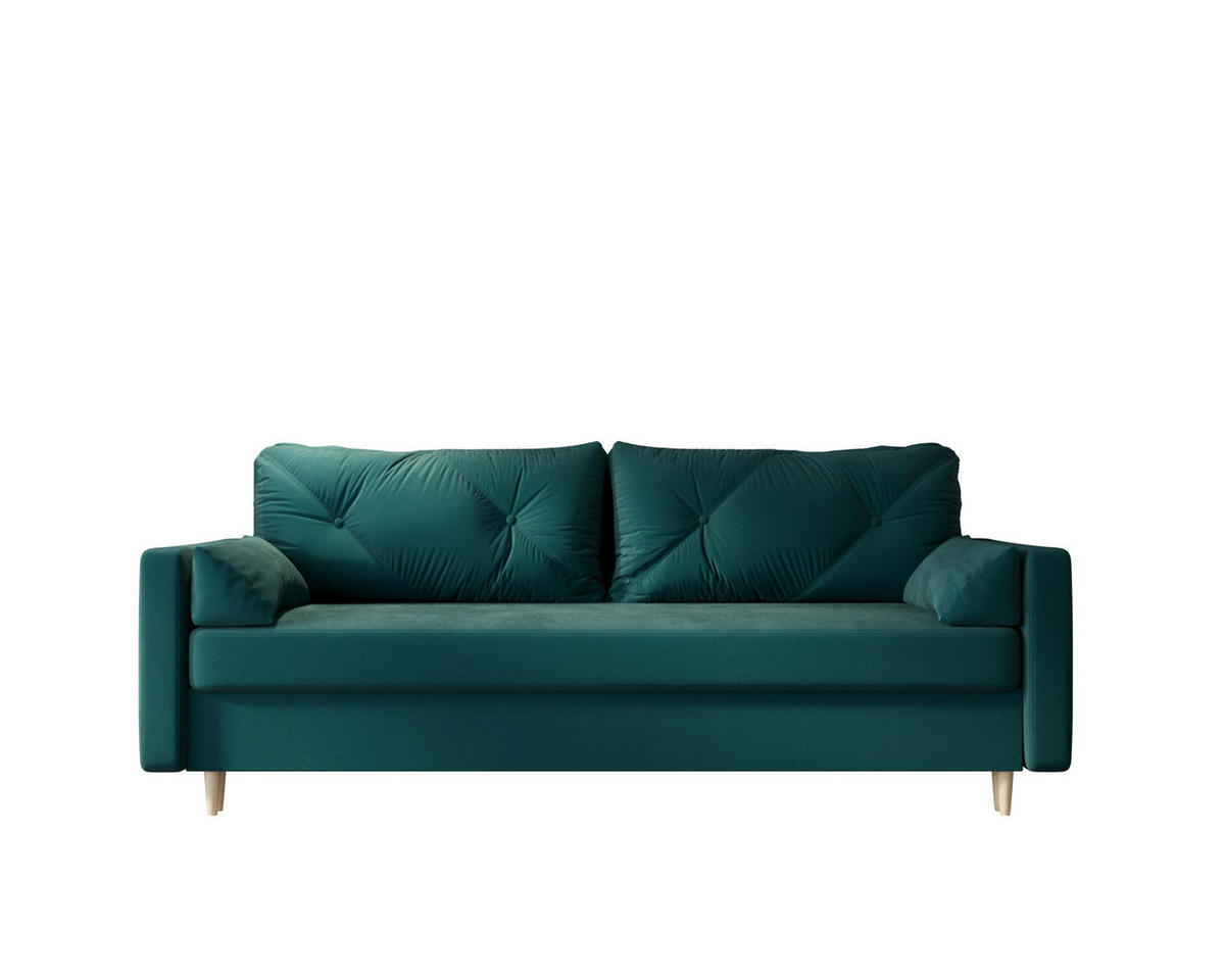 SOFA ASTRA mit Schlaffunktion ITAKA 39 mit Stauraum - Violett, Textil (90/88/228cm) - Bedante