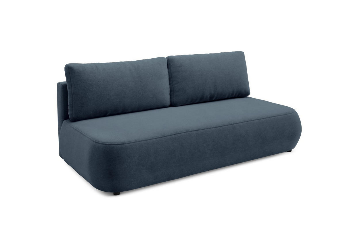 SCHLAFSOFA mit Bettkasten Dunkelblau - Schwarz/Dunkelblau, Holz/Holzwerkstoff (210/82/106cm) - Furnisell