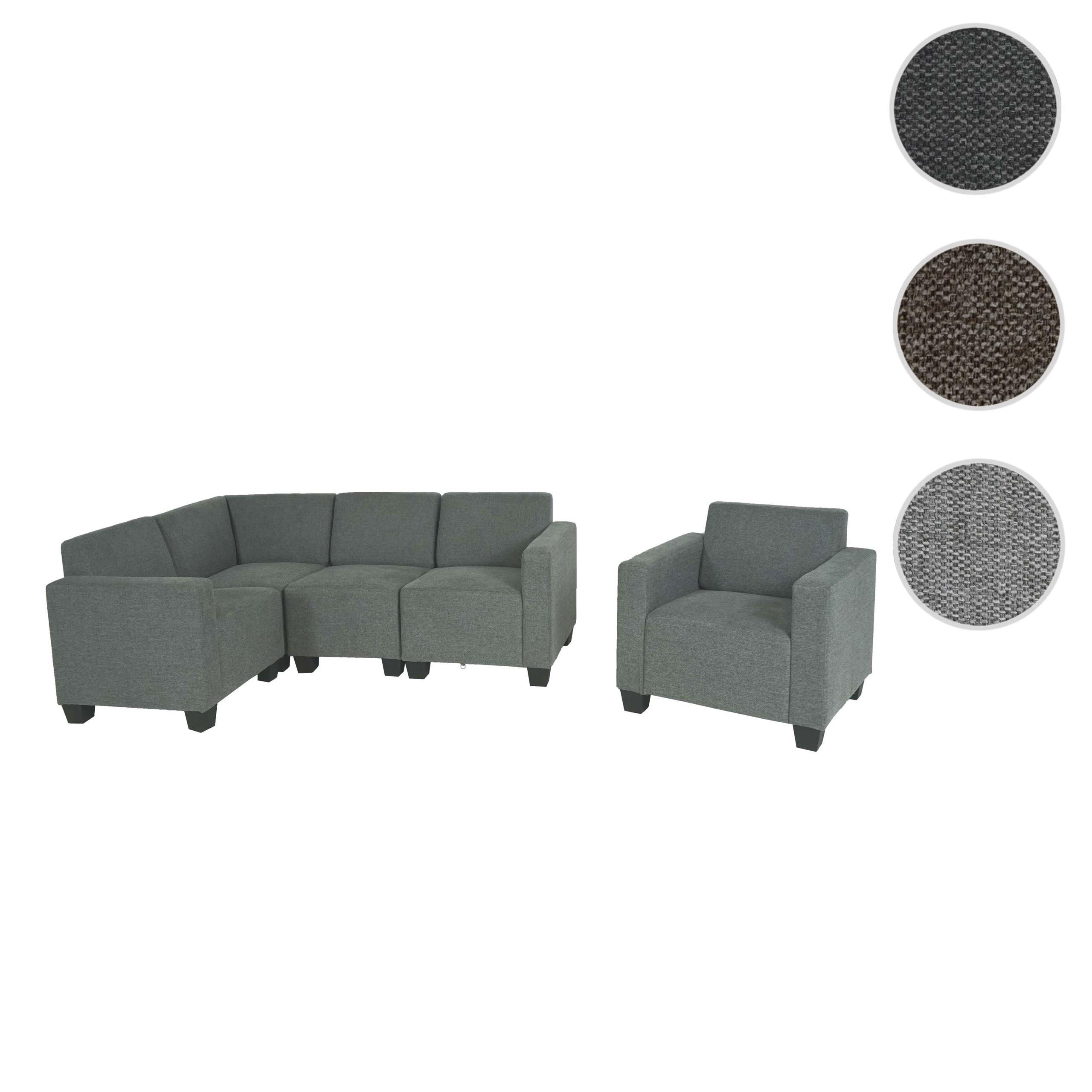 Thumbnail - MCW Sofa-System, Grau, Textil, 214x76x142 cm, Wohnzimmer, Sofas & Couches, Sitzgarnituren