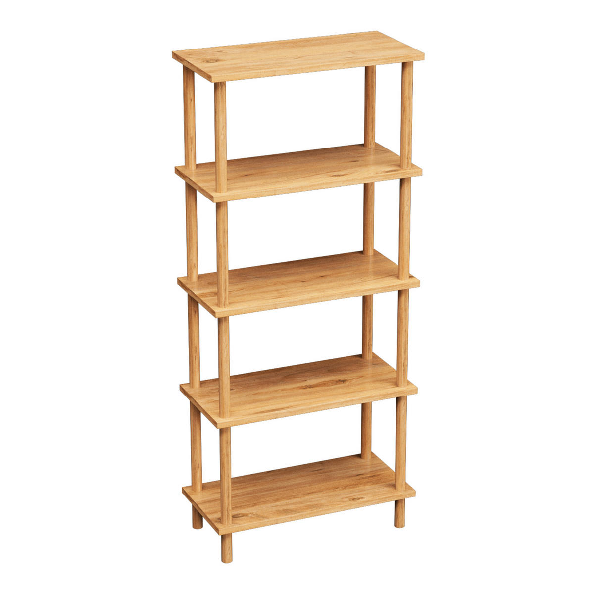 BÜCHERREGAL Hirvensalmi - Naturfarben, Holz/Holzwerkstoff (60/137/29cm) - [en.casa]