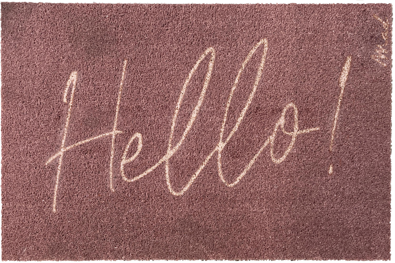 OUTDOOR FUßMATTE "Arie" mit Spruch "Hello" Pink 50 x 75 cm - Pink/Beige, Kunststoff/Textil (50/75cm) - MAD ABOUT MATS