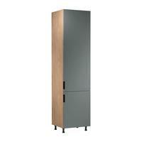 HOCHSCHRANK D60RWN P/L – Sorento Grün Sonoma Eiche – Grün / Sonoma Eiche - Sonoma Eiche/Grün, Holzwerkstoff (60/247/58cm) - ROYAL24_MARKT