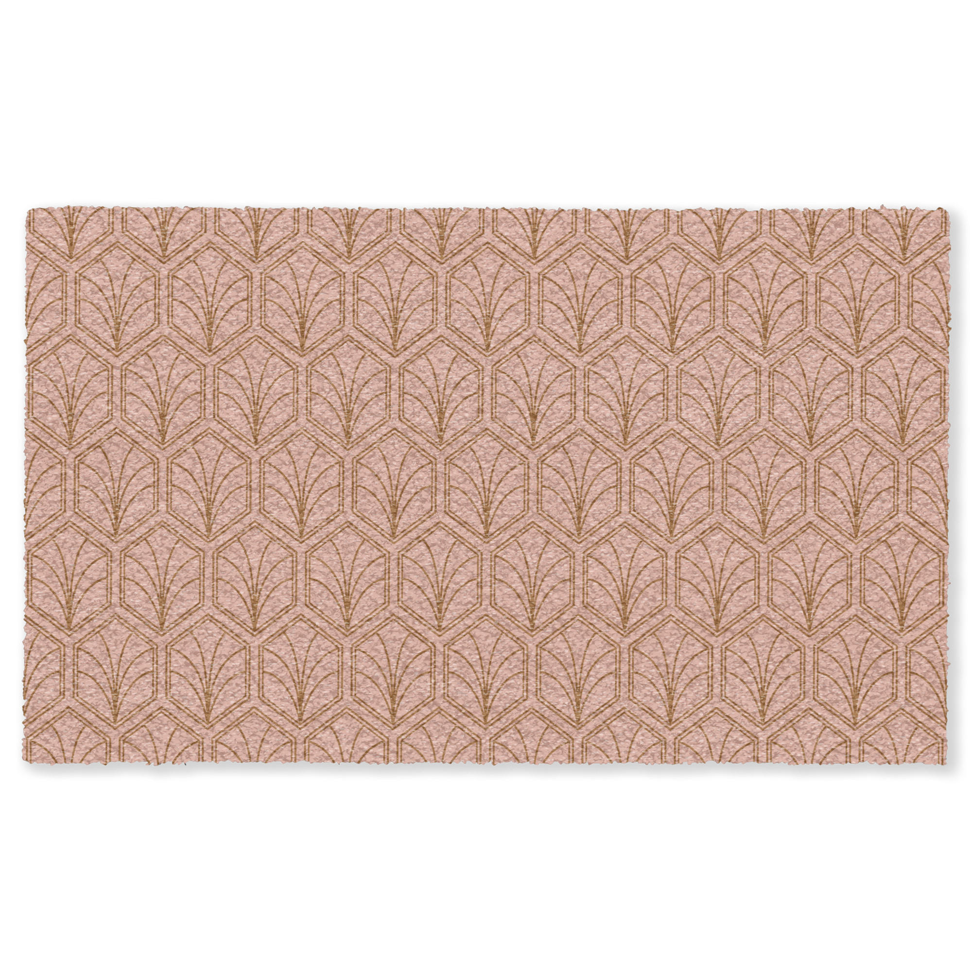 FUSSMATTE Lachsrosa - Muster - Geometrisch Schmutzfangmatte 150x90 cm - Altrosa, Kunststoff (150/90cm) - MuchoWow