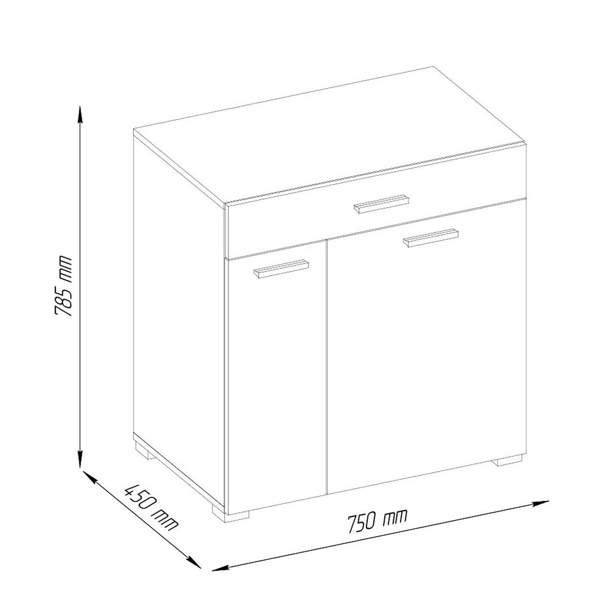SKŘÍŇKA DO KOUPELNY Matteo Bílá - bílá, kompozitní dřevo (75/78.5/45cm) - Vicco