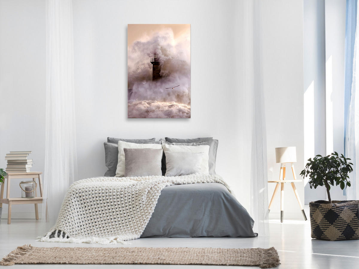 KUNSTDRUCK Grau 40/60 cm - Beige/Grau, Textil (40/60cm) - KUNSTLOFT