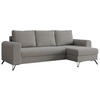 ECKSOFA Hugo Boucle Hellgrau - Hellgrau/Schwarz, Textil/Metall (242/140cm) - MKS