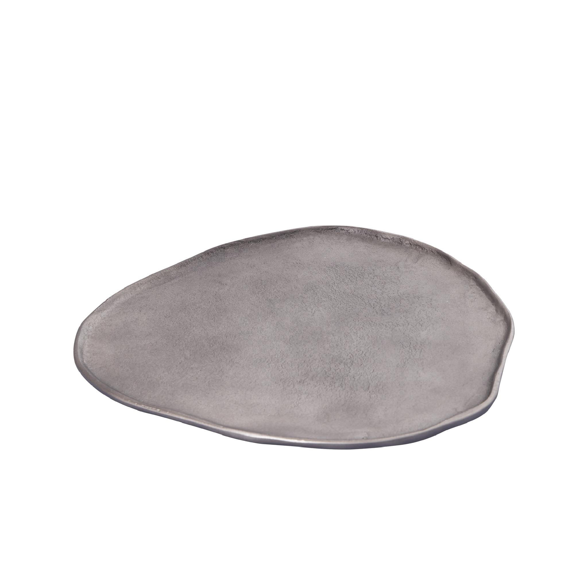 TABLETT Kora Silber 36/30/1cm - Silberfarben, Metall (30/1/36cm) - PTMD Collection