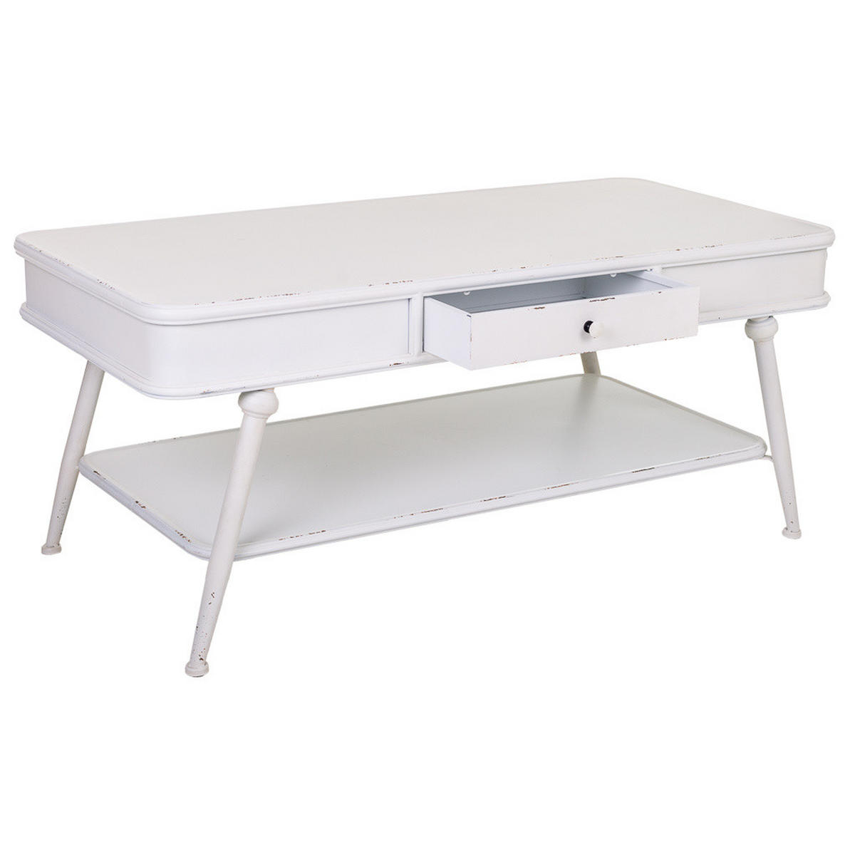 COUCHTISCH aus Metall 120x60x53 cm - Weiß, Metall (60/120/53cm) - Wanderlust