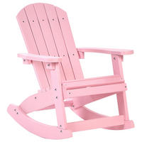 GARTEN-SCHAUKELSTUHL Rosa Adirondack - Pink, Kunststoff (52/67/68cm) - Beliani